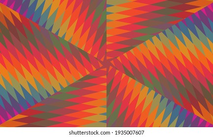 Diseño geométrico, mosaico de un kaleidoscopio vector, fondo mosaico abstracto, fondo futurista colorido, patrón triangular geométrico. Textura mosaica. Efecto de vidrio manchado. Vector.