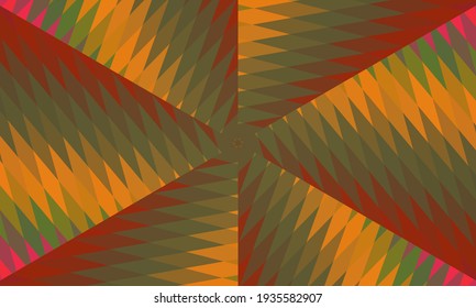 Geometrisches Design, Mosaik eines Vektorkalidoskops, abstrakter Mosaikhintergrund, bunter Futuristischer Hintergrund, geometrisches Dreiecksmuster. Mosaikstruktur. Festgestellter Glaseffekt. Vektorgrafik.