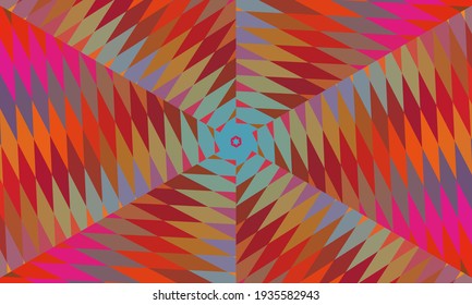 Diseño geométrico, mosaico de un kaleidoscopio vector, fondo mosaico abstracto, fondo futurista colorido, patrón triangular geométrico. Textura mosaica. Efecto de vidrio manchado. Vector.