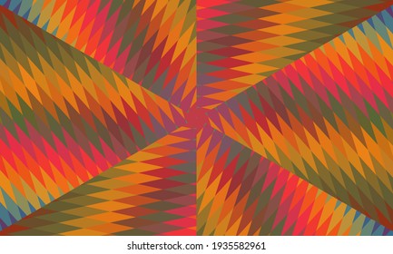 Geometric design, Mosaic of a vector kaleidoscope, abstract Mosaic Background, colorful Futuristic Background, geometric Triangular Pattern. Mosaic texture. Stained glass effect. Vector.
