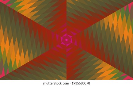 Diseño geométrico, mosaico de un kaleidoscopio vector, fondo mosaico abstracto, fondo futurista colorido, patrón triangular geométrico. Textura mosaica. Efecto de vidrio manchado. Vector.