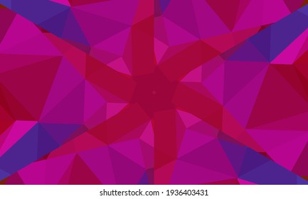 Geometric design, Mosaic of a vector kaleidoscope, abstract Mosaic Background, colorful Futuristic Background, geometric Triangular Pattern. Mosaic texture. Stained glass effect. Vector.