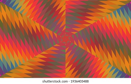Geometric design, Mosaic of a vector kaleidoscope, abstract Mosaic Background, colorful Futuristic Background, geometric Triangular Pattern. Mosaic texture. Stained glass effect. Vector.