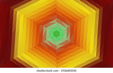 Diseño geométrico, mosaico de un kaleidoscopio vector, fondo mosaico abstracto, fondo futurista colorido, patrón triangular geométrico. Textura mosaica. Efecto de vidrio manchado. Vector.