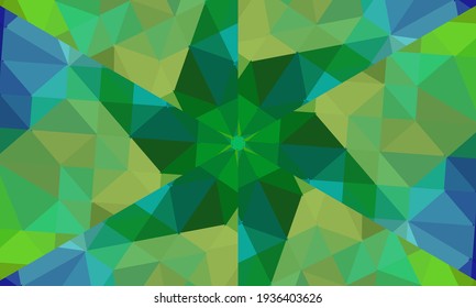 Geometric design, Mosaic of a vector kaleidoscope, abstract Mosaic Background, colorful Futuristic Background, geometric Triangular Pattern. Mosaic texture. Stained glass effect. Vector.