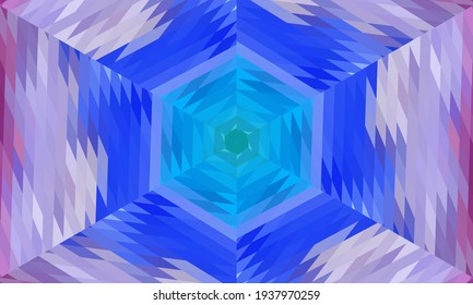 Geometric design, Mosaic of a vector kaleidoscope, abstract Mosaic Background, colorful Futuristic Background, geometric Triangular Pattern. Mosaic texture. Stained glass effect. Vector.