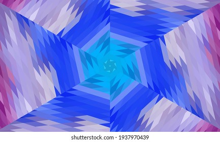 Geometric design, Mosaic of a vector kaleidoscope, abstract Mosaic Background, colorful Futuristic Background, geometric Triangular Pattern. Mosaic texture. Stained glass effect. Vector.