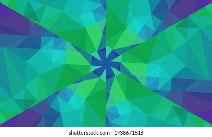 Geometric design, Mosaic of a vector kaleidoscope, abstract Mosaic Background, colorful Futuristic Background, geometric Triangular Pattern. Mosaic texture. Stained glass effect. Vector.
