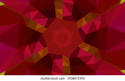 Geometric design, Mosaic of a vector kaleidoscope, abstract Mosaic Background, colorful Futuristic Background, geometric Triangular Pattern. Mosaic texture. Stained glass effect. Vector.