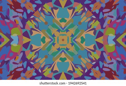 Geometric design, Mosaic of a vector kaleidoscope, abstract Mosaic Background, colorful Futuristic Background, geometric Triangular Pattern. Mosaic texture. Stained glass effect. 10 EPS Vector.