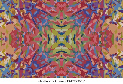 Geometric design, Mosaic of a vector kaleidoscope, abstract Mosaic Background, colorful Futuristic Background, geometric Triangular Pattern. Mosaic texture. Stained glass effect. 10 EPS Vector.