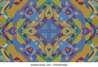 Geometric design, Mosaic of a vector kaleidoscope, abstract Mosaic Background, colorful Futuristic Background, geometric Triangular Pattern. Mosaic texture. Stained glass effect. 10 EPS Vector.