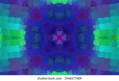 Geometric design, Mosaic of a vector kaleidoscope, abstract Mosaic Background, colorful Futuristic Background, geometric Triangular Pattern. Mosaic texture. Stained glass effect. Vector