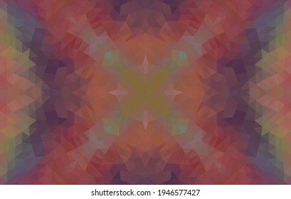 Geometric design, Mosaic of a vector kaleidoscope, abstract Mosaic Background, colorful Futuristic Background, geometric Triangular Pattern. Mosaic texture. Stained glass effect. Vector