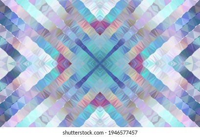 Geometric design, Mosaic of a vector kaleidoscope, abstract Mosaic Background, colorful Futuristic Background, geometric Triangular Pattern. Mosaic texture. Stained glass effect. Vector