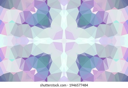 Geometric design, Mosaic of a vector kaleidoscope, abstract Mosaic Background, colorful Futuristic Background, geometric Triangular Pattern. Mosaic texture. Stained glass effect. Vector