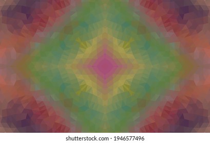 Geometric design, Mosaic of a vector kaleidoscope, abstract Mosaic Background, colorful Futuristic Background, geometric Triangular Pattern. Mosaic texture. Stained glass effect. Vector