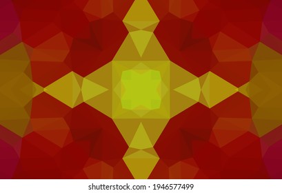 Geometric design, Mosaic of a vector kaleidoscope, abstract Mosaic Background, colorful Futuristic Background, geometric Triangular Pattern. Mosaic texture. Stained glass effect. Vector