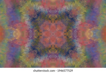 Geometric design, Mosaic of a vector kaleidoscope, abstract Mosaic Background, colorful Futuristic Background, geometric Triangular Pattern. Mosaic texture. Stained glass effect. Vector