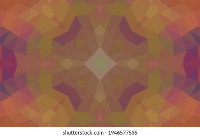 Diseño geométrico, mosaico de un kaleidoscopio vector, fondo mosaico abstracto, fondo futurista colorido, patrón triangular geométrico. Textura mosaica. Efecto de vidrio manchado. Vector