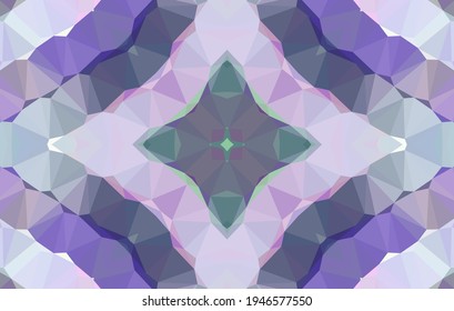 Geometric design, Mosaic of a vector kaleidoscope, abstract Mosaic Background, colorful Futuristic Background, geometric Triangular Pattern. Mosaic texture. Stained glass effect. Vector