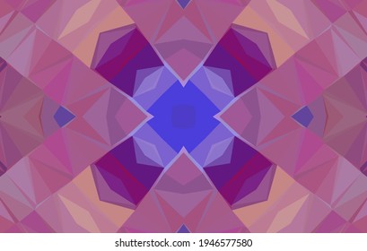 Geometric design, Mosaic of a vector kaleidoscope, abstract Mosaic Background, colorful Futuristic Background, geometric Triangular Pattern. Mosaic texture. Stained glass effect. Vector