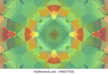 Geometric design, Mosaic of a vector kaleidoscope, abstract Mosaic Background, colorful Futuristic Background, geometric Triangular Pattern. Mosaic texture. Stained glass effect. Vector