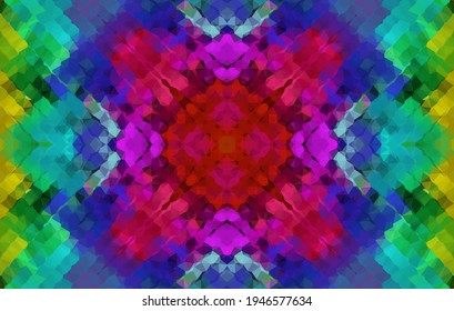Geometric design, Mosaic of a vector kaleidoscope, abstract Mosaic Background, colorful Futuristic Background, geometric Triangular Pattern. Mosaic texture. Stained glass effect. Vector