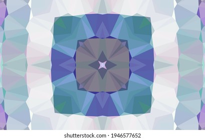 Geometric design, Mosaic of a vector kaleidoscope, abstract Mosaic Background, colorful Futuristic Background, geometric Triangular Pattern. Mosaic texture. Stained glass effect. Vector