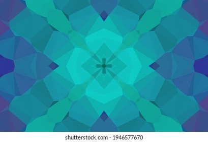 Geometric design, Mosaic of a vector kaleidoscope, abstract Mosaic Background, colorful Futuristic Background, geometric Triangular Pattern. Mosaic texture. Stained glass effect. Vector
