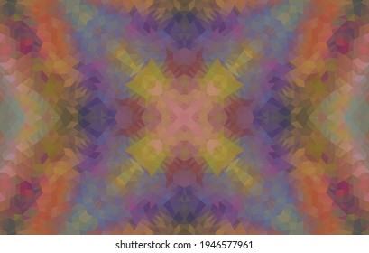 Geometric design, Mosaic of a vector kaleidoscope, abstract Mosaic Background, colorful Futuristic Background, geometric Triangular Pattern. Mosaic texture. Stained glass effect. Vector