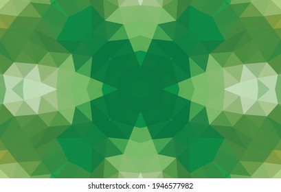 Geometric design, Mosaic of a vector kaleidoscope, abstract Mosaic Background, colorful Futuristic Background, geometric Triangular Pattern. Mosaic texture. Stained glass effect. Vector