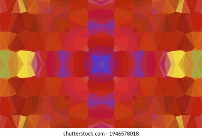 Geometric design, Mosaic of a vector kaleidoscope, abstract Mosaic Background, colorful Futuristic Background, geometric Triangular Pattern. Mosaic texture. Stained glass effect. Vector