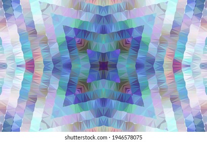 Geometric design, Mosaic of a vector kaleidoscope, abstract Mosaic Background, colorful Futuristic Background, geometric Triangular Pattern. Mosaic texture. Stained glass effect. Vector