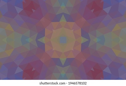 Geometric design, Mosaic of a vector kaleidoscope, abstract Mosaic Background, colorful Futuristic Background, geometric Triangular Pattern. Mosaic texture. Stained glass effect. Vector