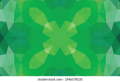 Geometric design, Mosaic of a vector kaleidoscope, abstract Mosaic Background, colorful Futuristic Background, geometric Triangular Pattern. Mosaic texture. Stained glass effect. Vector