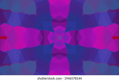 Geometric design, Mosaic of a vector kaleidoscope, abstract Mosaic Background, colorful Futuristic Background, geometric Triangular Pattern. Mosaic texture. Stained glass effect. Vector