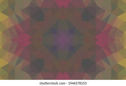 Geometric design, Mosaic of a vector kaleidoscope, abstract Mosaic Background, colorful Futuristic Background, geometric Triangular Pattern. Mosaic texture. Stained glass effect. Vector