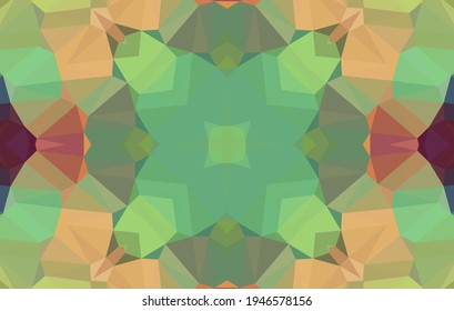 Geometric design, Mosaic of a vector kaleidoscope, abstract Mosaic Background, colorful Futuristic Background, geometric Triangular Pattern. Mosaic texture. Stained glass effect. Vector