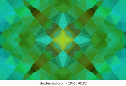 Geometric design, Mosaic of a vector kaleidoscope, abstract Mosaic Background, colorful Futuristic Background, geometric Triangular Pattern. Mosaic texture. Stained glass effect. Vector