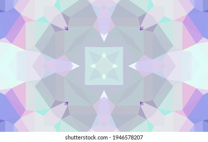 Geometric design, Mosaic of a vector kaleidoscope, abstract Mosaic Background, colorful Futuristic Background, geometric Triangular Pattern. Mosaic texture. Stained glass effect. Vector