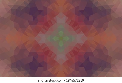 Geometric design, Mosaic of a vector kaleidoscope, abstract Mosaic Background, colorful Futuristic Background, geometric Triangular Pattern. Mosaic texture. Stained glass effect. Vector