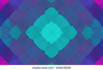 Geometric design, Mosaic of a vector kaleidoscope, abstract Mosaic Background, colorful Futuristic Background, geometric Triangular Pattern. Mosaic texture. Stained glass effect. Vector