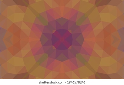 Geometrisches Design, Mosaik eines Vektorkalidoskops, abstrakter Mosaikhintergrund, bunter Futuristischer Hintergrund, geometrisches Dreiecksmuster. Mosaikstruktur. Festgestellter Glaseffekt. Vektorgrafik