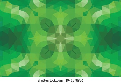 Geometric design, Mosaic of a vector kaleidoscope, abstract Mosaic Background, colorful Futuristic Background, geometric Triangular Pattern. Mosaic texture. Stained glass effect. Vector