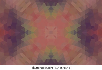 Geometric design, Mosaic of a vector kaleidoscope, abstract Mosaic Background, colorful Futuristic Background, geometric Triangular Pattern. Mosaic texture. Stained glass effect. Vector