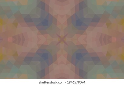 Geometric design, Mosaic of a vector kaleidoscope, abstract Mosaic Background, colorful Futuristic Background, geometric Triangular Pattern. Mosaic texture. Stained glass effect. Vector