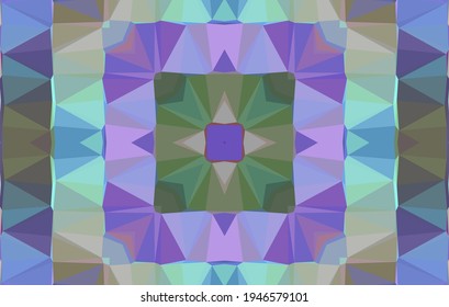 Geometric design, Mosaic of a vector kaleidoscope, abstract Mosaic Background, colorful Futuristic Background, geometric Triangular Pattern. Mosaic texture. Stained glass effect. Vector