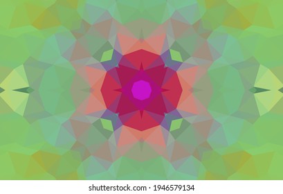 Geometric design, Mosaic of a vector kaleidoscope, abstract Mosaic Background, colorful Futuristic Background, geometric Triangular Pattern. Mosaic texture. Stained glass effect. Vector