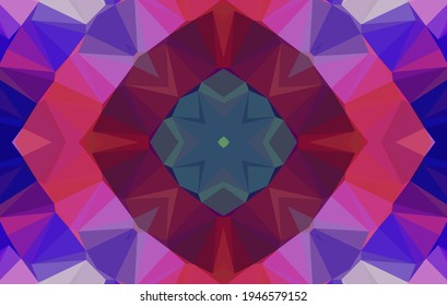 Geometric design, Mosaic of a vector kaleidoscope, abstract Mosaic Background, colorful Futuristic Background, geometric Triangular Pattern. Mosaic texture. Stained glass effect. Vector